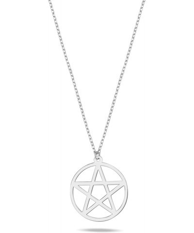 14K Solid Gold Pentagram Necklace, Star Pentacle Pendant, Minimalist Jewelry 14K Solid Gold and Gold Plated Options, Gift for...