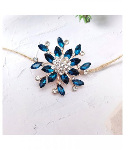 Flower Brooches Pins for Women Fashion Brooch for Women, Floral Women's Brooches & Pins Elegant Crystals Rhinestone Women Cor...