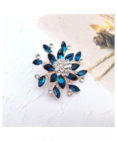 Flower Brooches Pins for Women Fashion Brooch for Women, Floral Women's Brooches & Pins Elegant Crystals Rhinestone Women Cor...