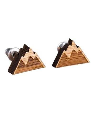 Mountain Earrings - Wood Cutout - Stud Post Earrings - Pair! $6.86 Earrings