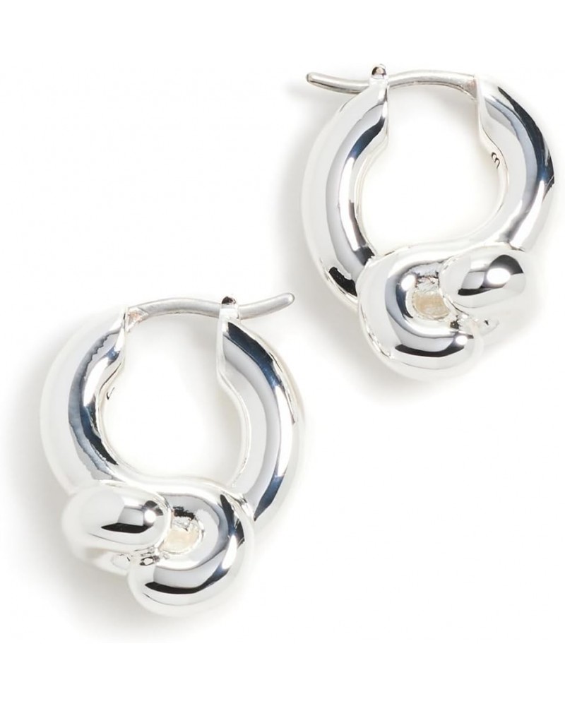 Women's Andra Hoops Small Silver $43.70 Earrings