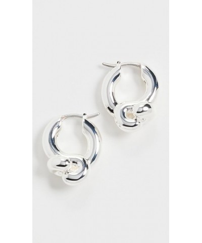 Women's Andra Hoops Small Silver $43.70 Earrings