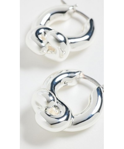 Women's Andra Hoops Small Silver $43.70 Earrings