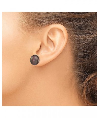 14K White Gold 7 8mm Black Button Freshwater Cultured Pearl Stud Earrings 14K White Gold - 12mm - 0.47 inch $43.33 Earrings