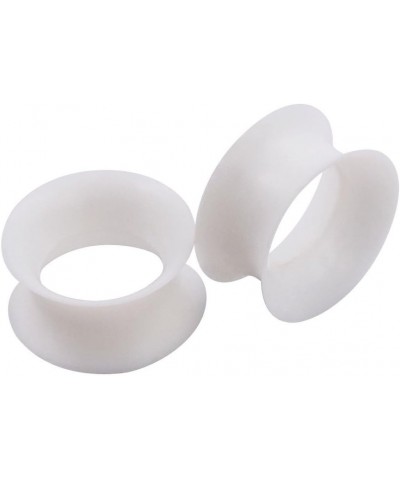 2 PC Extra Soft Silicone Flexible Ear Skin Tunnels Plugs Expanders Gauges Hollow Body Piercing 8G-25mm White 0g(8mm) $6.75 Bo...