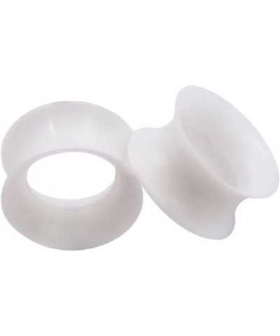 2 PC Extra Soft Silicone Flexible Ear Skin Tunnels Plugs Expanders Gauges Hollow Body Piercing 8G-25mm White 0g(8mm) $6.75 Bo...