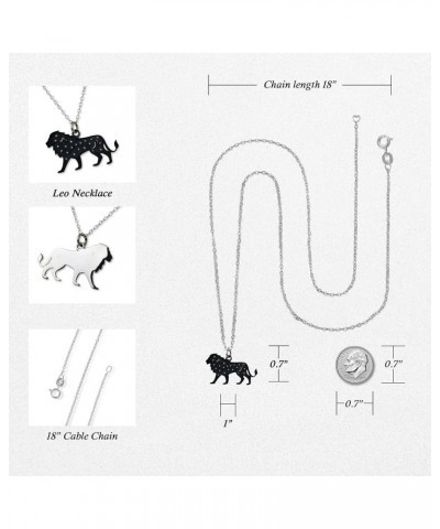 925 Sterling Silver and Bronze Zodiac Necklaces for Women SILVER LEO $15.84 Necklaces