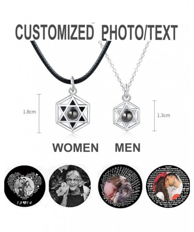 925 Sterling Silver Personalized Picture Matching Necklace for Couples,Custom Necklace Jewelry Relationship Couple Necklaces ...