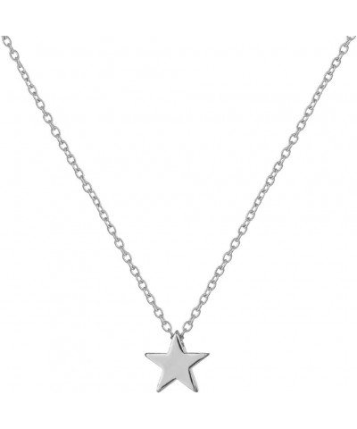 Tiny Star Pendant Necklace Simple Dainty Clavicle Chain Retro Choker Jwelery For Women Girls (Golden) Silver $5.61 Necklaces