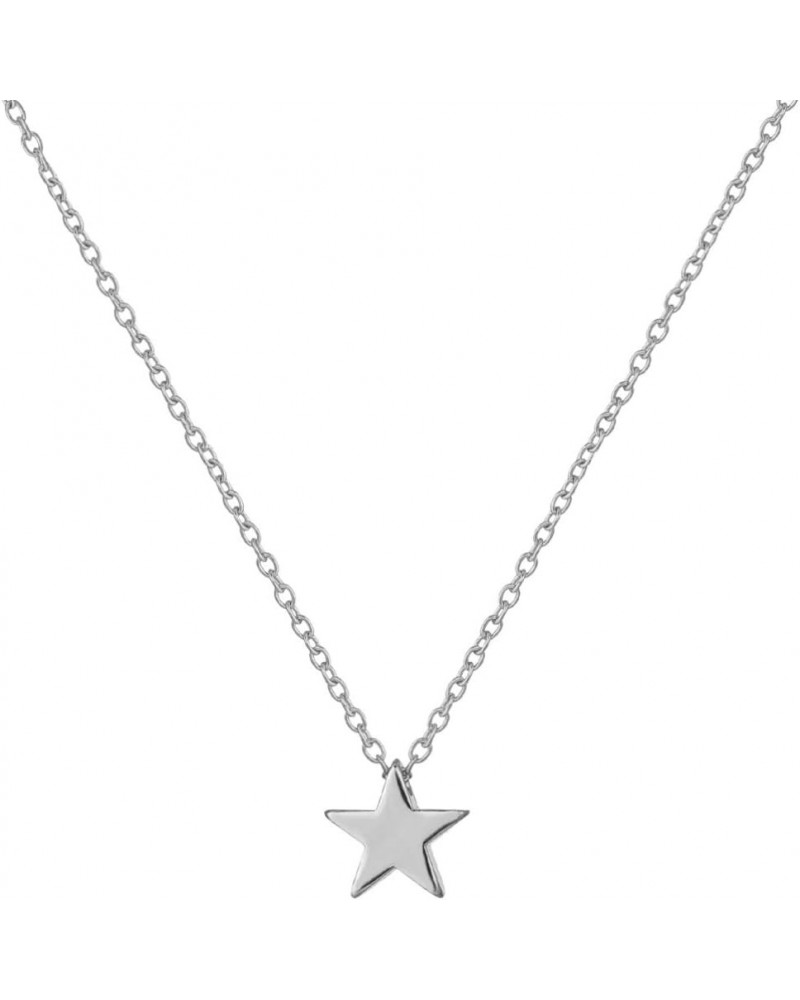 Tiny Star Pendant Necklace Simple Dainty Clavicle Chain Retro Choker Jwelery For Women Girls (Golden) Silver $5.61 Necklaces