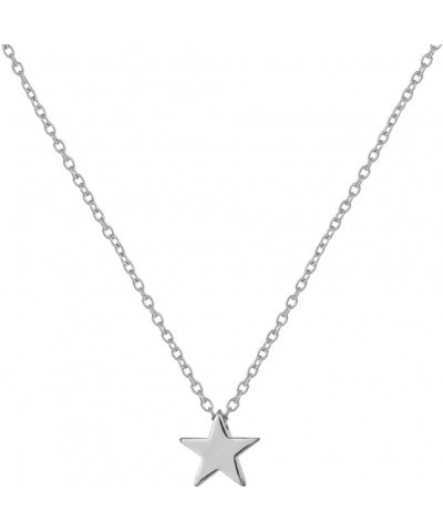 Tiny Star Pendant Necklace Simple Dainty Clavicle Chain Retro Choker Jwelery For Women Girls (Golden) Silver $5.61 Necklaces