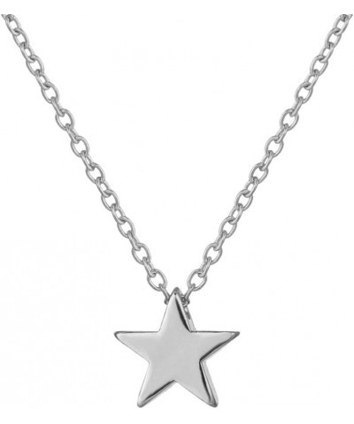 Tiny Star Pendant Necklace Simple Dainty Clavicle Chain Retro Choker Jwelery For Women Girls (Golden) Silver $5.61 Necklaces