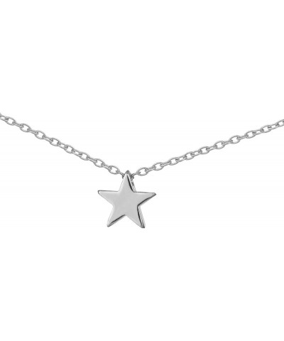 Tiny Star Pendant Necklace Simple Dainty Clavicle Chain Retro Choker Jwelery For Women Girls (Golden) Silver $5.61 Necklaces