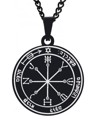 Engraved Sixth Pentacle of Mars for Protection Stainless Steel Polished Talisman Pendant Trendy Necklace $8.40 Necklaces