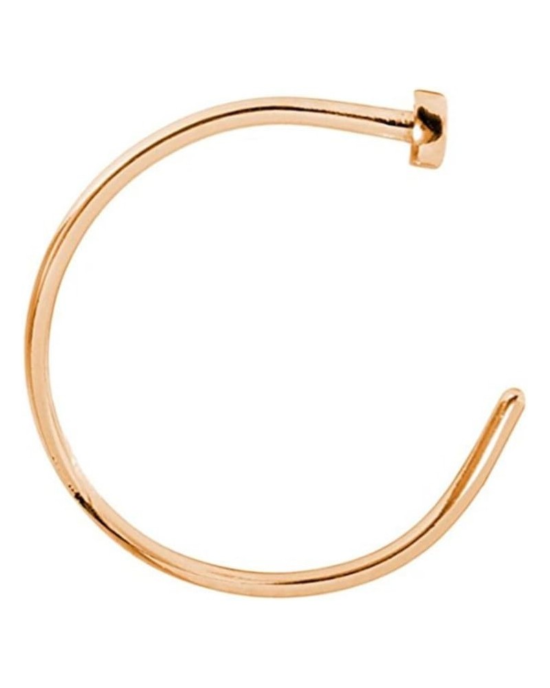 Nose Hoop Ring 22 Gauge (0.75mm) Stainless Steel IP - Sold Each Rose Gold IP $5.38 Body Jewelry