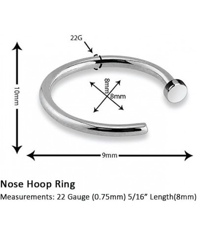 Nose Hoop Ring 22 Gauge (0.75mm) Stainless Steel IP - Sold Each Rose Gold IP $5.38 Body Jewelry