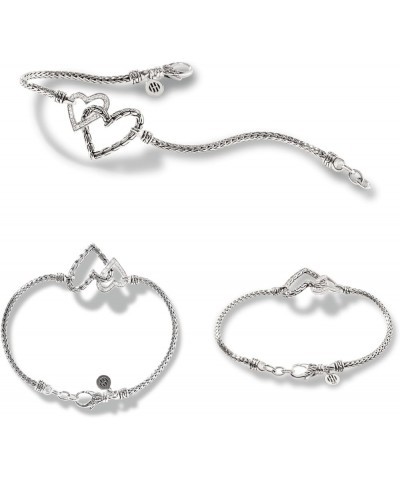 Classic Chain Manah Silver Diamond Pave (0.11ct) 2.5mm Mini Chain Bracelet with Lobster Clasp Small $350.55 Bracelets