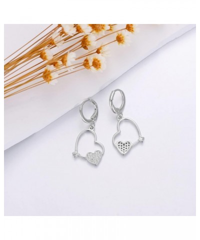 Cubic Zirconia Dangle Earrings for Women Angel/Heart/Animal Huggie Hoop Earrings Pave CZ Hypoallergenic Earrings Jewelry Vale...