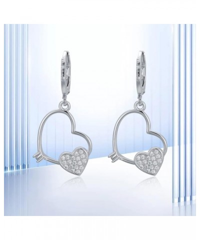 Cubic Zirconia Dangle Earrings for Women Angel/Heart/Animal Huggie Hoop Earrings Pave CZ Hypoallergenic Earrings Jewelry Vale...