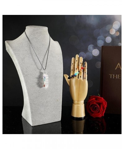 4 Pieces Spiritual Necklace Bracelet Set Including 2 Pieces Crystal Pendant Necklaces Reiki Spiritual Stones Necklace 2 Piece...