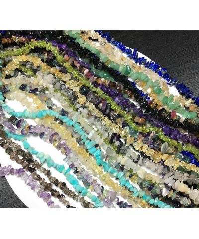 Crystal Stone Necklaces for Women Girls Natural Seed Bead Gemstone Chakra Necklaces Colorful Crystal Healing Chip Choker for ...