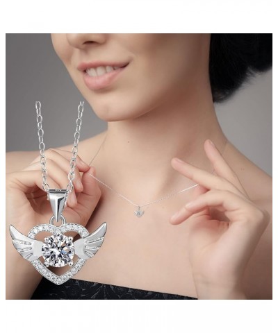 Diamond Necklace Woman Beating Dazzling Heart Shaped Diamond Pendant Small Diamond Pendant Woman Non Necklace B-a $5.81 Neckl...