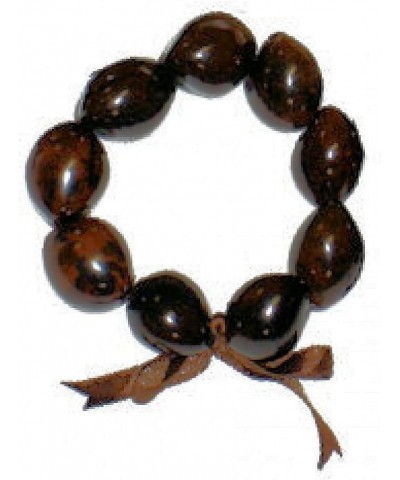 Hawaiian Style Kukui Nut Bracelet Brown $7.66 Bracelets