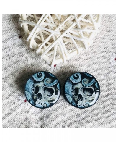 Skull Ear Gauges Plugs And Tunnels Ear Stretcher Expander 6mm-25mm Double Flared Screw Plug Piecing 9/16" (14mm) $9.89 Body J...