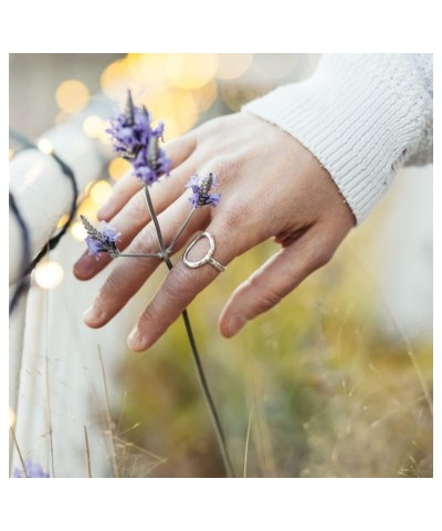 925 Sterling Silver Karma Open Circle Round Ring Women's Ring Elegant and Stylish – Minimalistic Oxidized Finish – Ideal Ever...