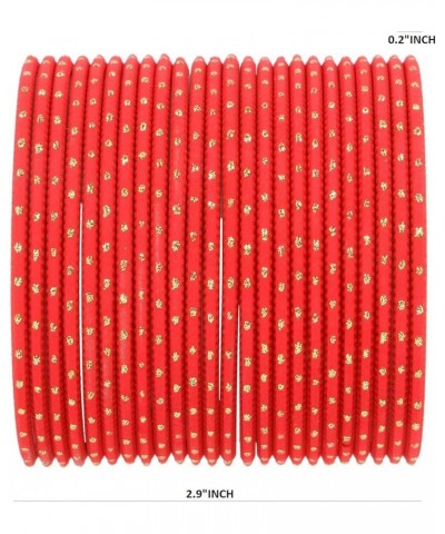 Indian Bangles Set Bollywood Plain Metal Bangle Bracelets Costume Jewelry for Women Dark Salmon Color (Set of 24 Pcs) 2-8 $9....