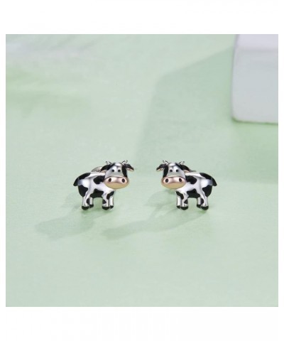 Highland Cow/Strawberry Cow/Cow/Panda Earrings 925 Sterling Silver Cute Animal Earrings Animal Jewelry Gift for Daughter Gran...