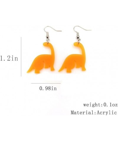 Acrylic Dinosaur Earrings for Women Cute Resin Animal Dino Dangle Earrings Funny Cartoon Dinosaur Earrings for Teen Girls Kid...