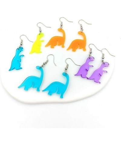 Acrylic Dinosaur Earrings for Women Cute Resin Animal Dino Dangle Earrings Funny Cartoon Dinosaur Earrings for Teen Girls Kid...