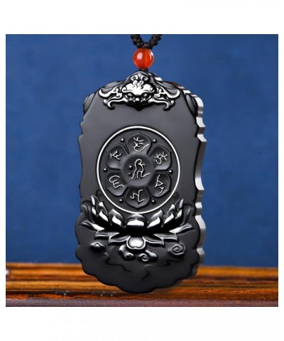 Pure natural Hotan mo Jade fine carving the Double-sided carving Frosting Fine polishing Pendant Necklace Vairocana (Wisdom) ...