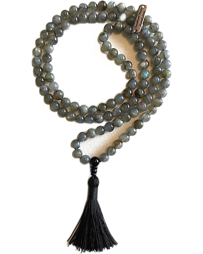 108 Mala Beads Necklace - Reiki Healing Crystals - Handmade Buddhist Prayer Beads Labradorite 10 mm $28.31 Necklaces