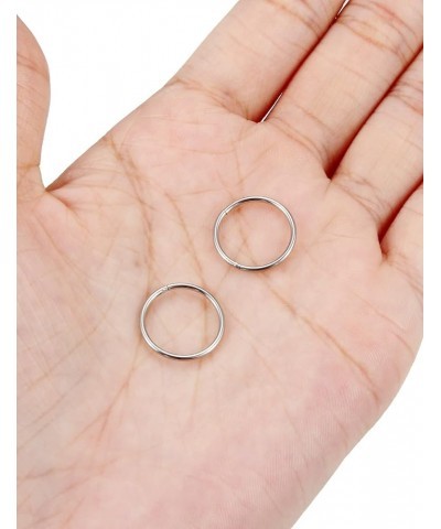 Nose Rings Hoops Surgical steel 18G 16G Septum Jewelry Hoop Earrings lip Rings,Clicker Nose Hoop Rings 6mm 8mm 10mm 12mm 14mm...