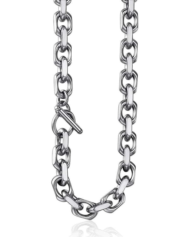 Stainless Steel Necklace Cable Rolo Link Chain Necklace for Mens Womens Stainless Steel Length Adjustable Personalized 24inch...