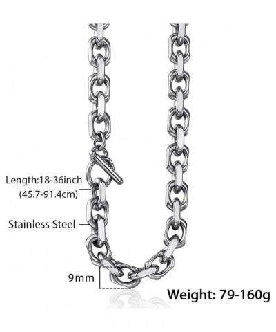 Stainless Steel Necklace Cable Rolo Link Chain Necklace for Mens Womens Stainless Steel Length Adjustable Personalized 24inch...