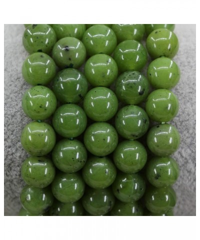 Gem Semi Precious Gemstones 8mm Round Beads Crystal Stretch Bracelets 7 Inch Unisex Green A Grade Canadian Nephrite Jade $6.7...