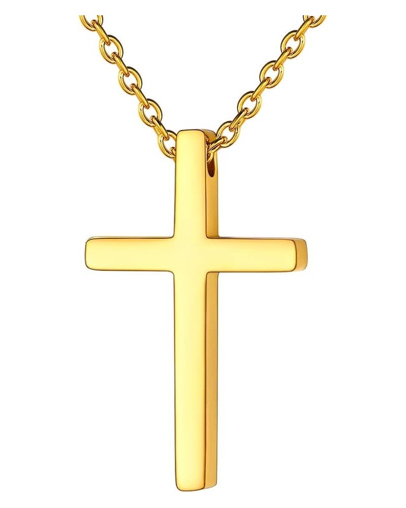 925 Sterling Silver/Stainless Steel Plain Cross Bible Verse Cross Pendant Necklace Christian Jewelry for Women Men (with Gift...