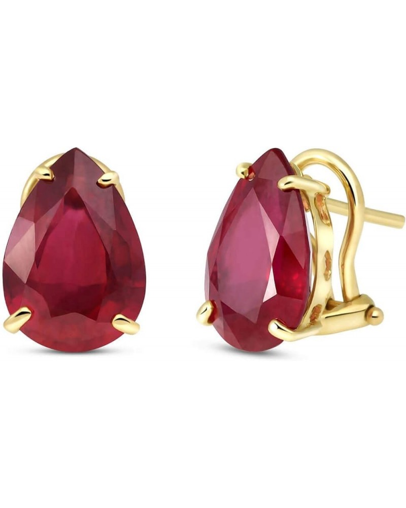 10 ct s 14k Solid Gold Ruby Stud French Clip Earrings Yellow Gold $368.40 Earrings