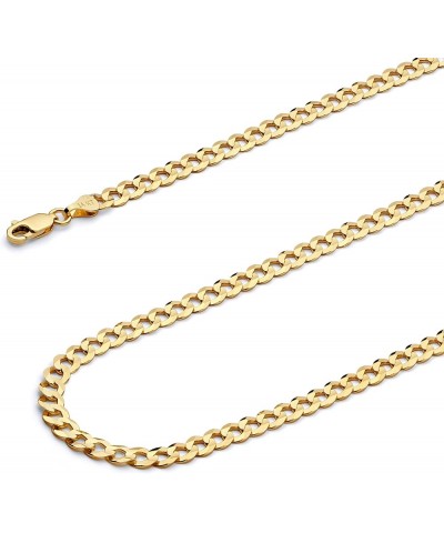 14K Solid Gold Cuban Link Open Curb Chains (Select Options) 22 Inches Yellow Gold $407.40 Necklaces