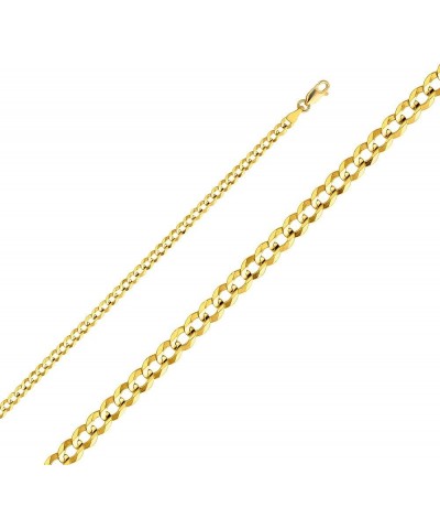 14K Solid Gold Cuban Link Open Curb Chains (Select Options) 22 Inches Yellow Gold $407.40 Necklaces