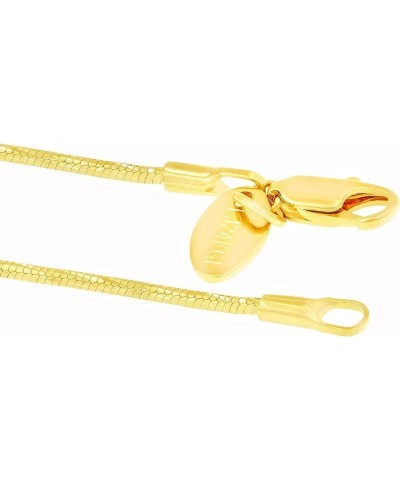 1.5mm Snake Chain Anklet for Women & Girls 24k Real Gold Plated 9.0 Inches $10.17 Anklets