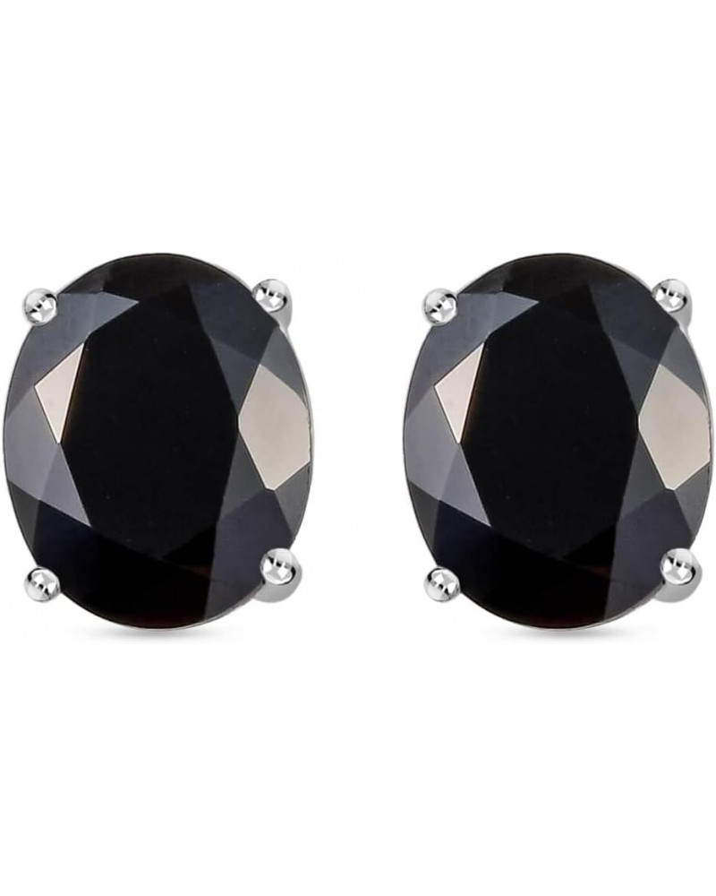 Black Spinel Stud Earrings for Women Jewelry 925 Sterling Silver Platinum Plated Push Back Gifts for Women Ct 1.8 Birthday Gi...