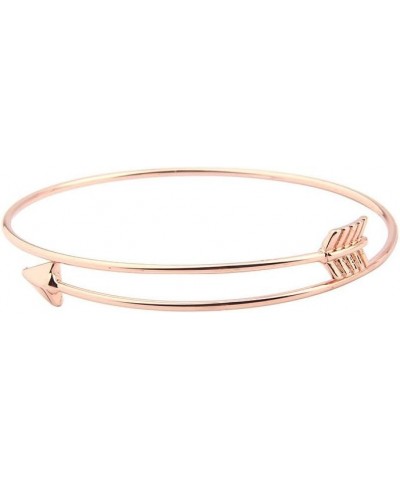 Skinny Bow and Arrow Bangle Adjustable Cuff Bracelet Rose gold $7.64 Bracelets