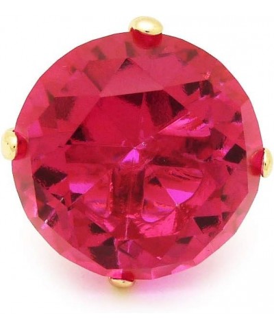 Women's Extra Big Crystal Colorful Stone Stretch Ring Fuchsia $10.44 Rings