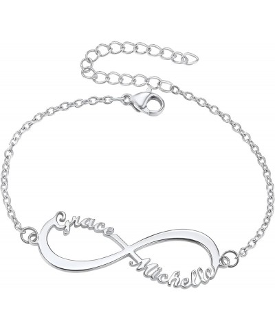 Black Cuban/Figaro/Twist Rope Chain Ankle Bracelet, Stainless Steel-Send Gift Box infinity-2 name-stainless 7.5 Inches $9.00 ...