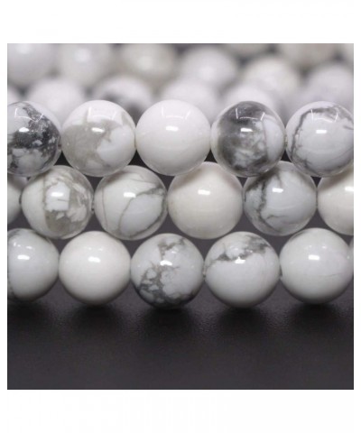 Gem Semi Precious Gemstone 6mm Round Beads Stretch Bracelet 7" Unisex White Howlite $7.14 Bracelets