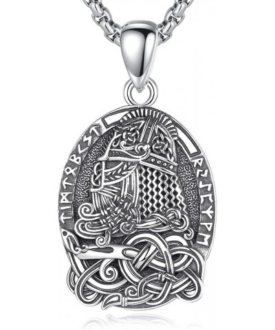 Dragon Wolf Necklaces Personalized for Men Women, 925 Sterling Silver Pendant, Stainless Steel Chain Odin Helmet $30.24 Neckl...